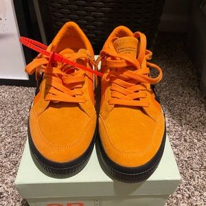 Off-White c/o Virgil Abloh Suede Vulcanized Low Top Sneakers